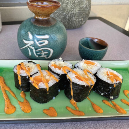 R10 🌶 Spicy Veg. Salmon Roll